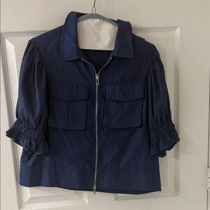 Six/Fifty Short Sleeve Jacket in Navy